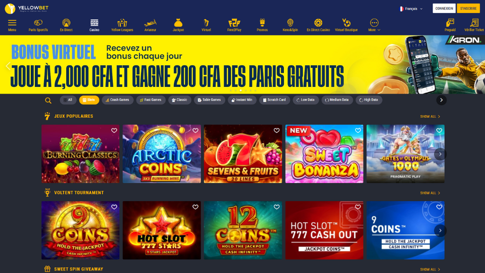 Yellowbet Congo Casino screenshot
